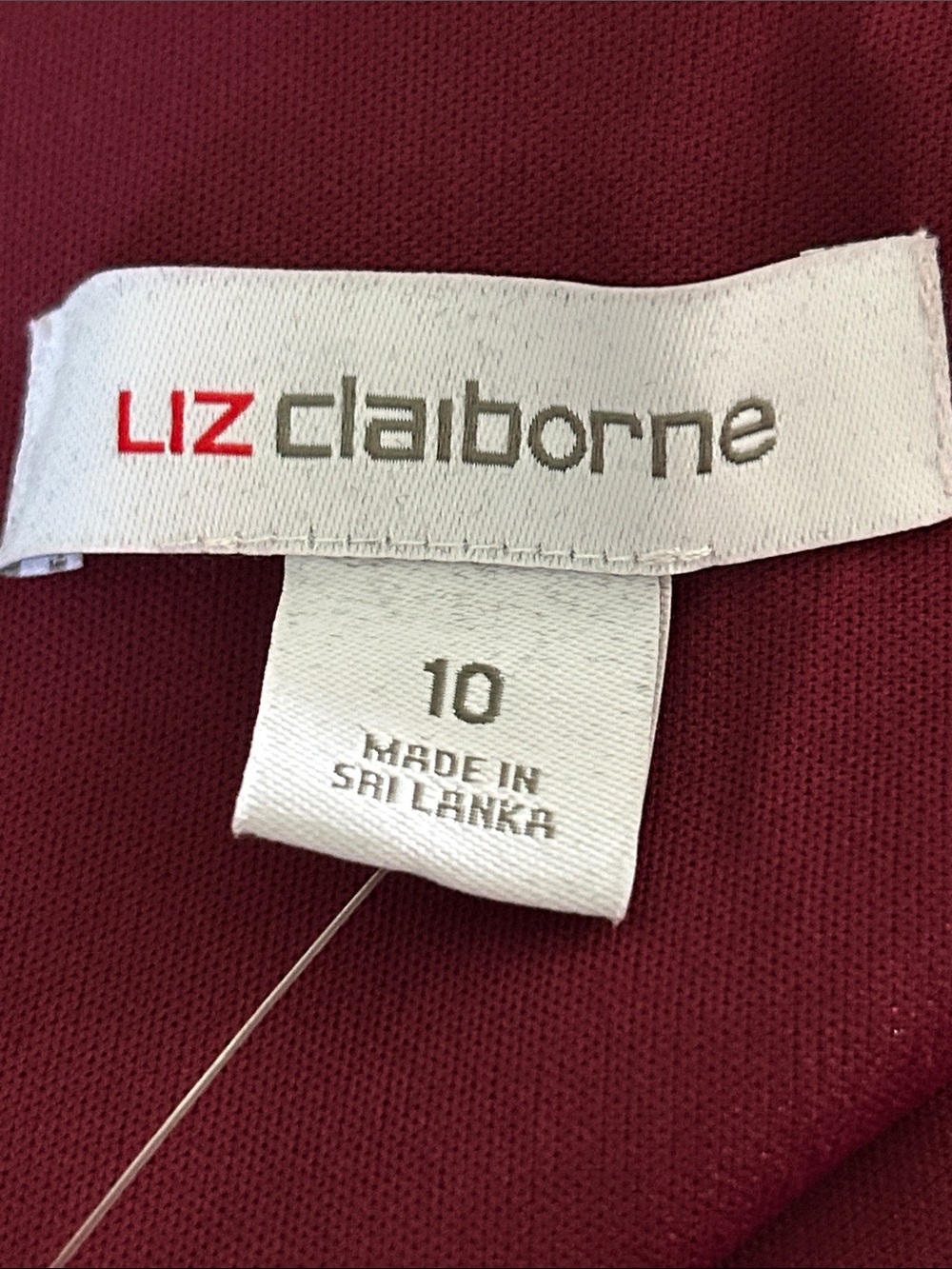 Liz Claiborne Plum Midi Dress with Black Floral Burnout - Picture 7 of 8